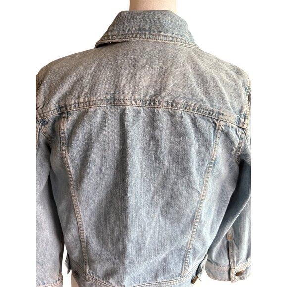 Ralph Lauren Jeans Co LRL Jean Jacket Size Medium Light Wash 100% Cotton Boho - Picture 7 of 9